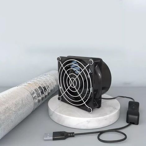 Ventilateur extracteur de fumée USB avec 3 tailles de conduit, ventilation efficace (ventilateur + tuyau de 1 m) (1/5)