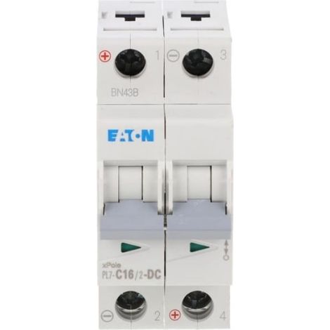 Interruttore automatico 2P C 16A 10kA DC PL7-C16/2-DC 264902