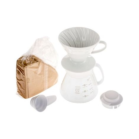 Hario Imbuto con filtro in ceramica bianca 0,6 litri (1/3)