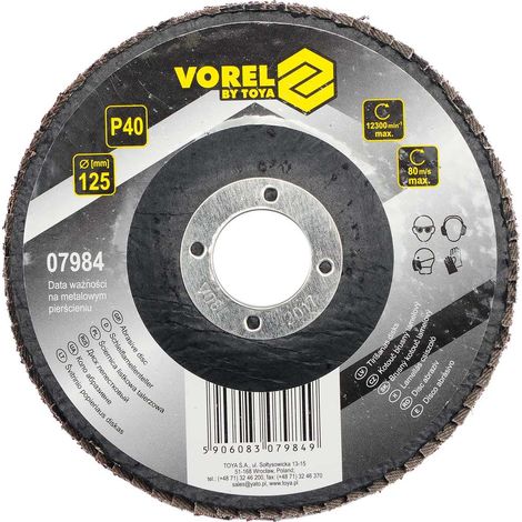 Fächerscheibe Schleifscheiben Winkelschleifer Lamellenschleifscheibe Schleifmittel Fächerschleifscheibe P40, P60, P80, P100, P120 +125mm, P40 (1/3)