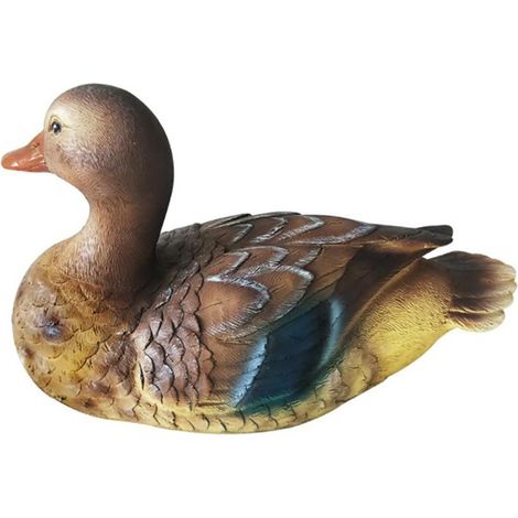 Canard flottant en résine pour bassin, statue décorative de jardin, sculpture de canard pour étang et piscine