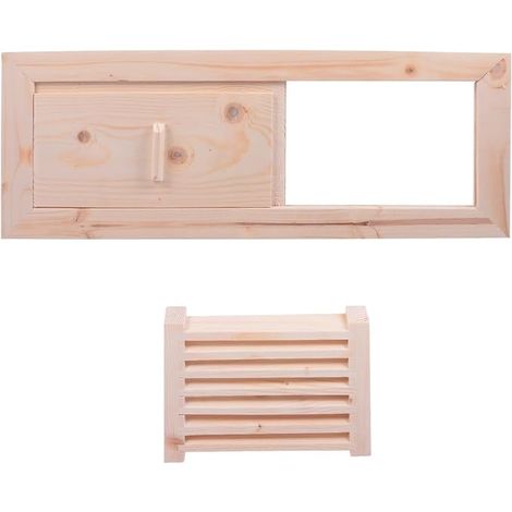 Sauna Ventilation Room Ventilation Kit Wood Ventilation Grille for Sauna Shutters Sauna Room Ventilation Outlet (1/5)