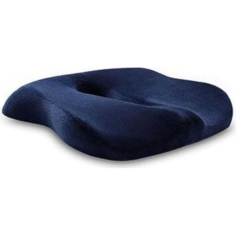 Cuscino ergonomico antiscivolo in memory foam per seduta – Sollievo per zona lombare, coccige e sciatica – Nero