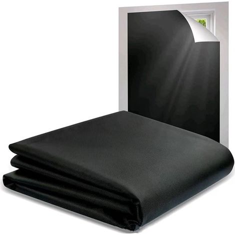 Tenda a rullo oscurante portatile senza foratura, 300x145 cm - Nera (1/5)