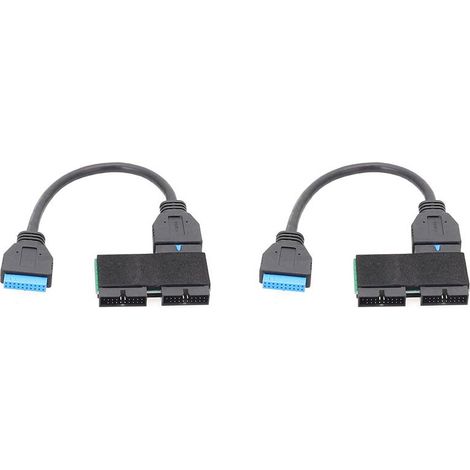 Adecuado para concentradores USB 3.0 de 19 pines, con un diseño de cable de chip modular, cable de extensión de datos para placa base.
