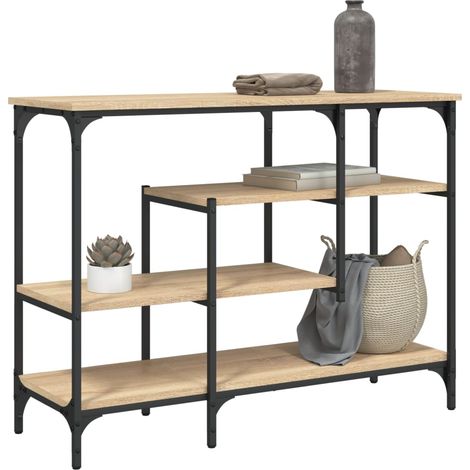 Konsolentisch mit Ablagen Sonoma-Eiche 100x35x75 cm