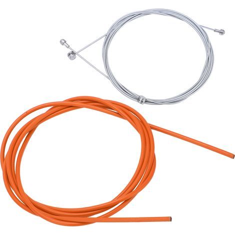 Câble de frein vélo haute résistance 5mm avec fourreau orange assorti (1/5)