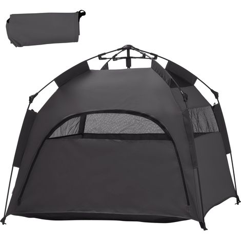 Tente pour chien pliable résistante aux intempéries niche grand chien noir