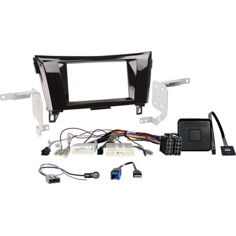 Kit 2-DIN compatible avec Nissan Qashqai/X-Trail SWC/antenne/USB/Caméra 360°