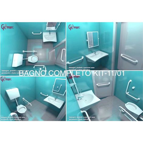 Kit bagno a norma disabili 11 pz KIT-11/01