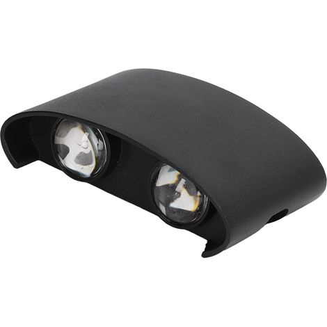 Wasserdichte LED-Wandleuchte, moderne Wandleuchte für den Innen- und Außenbereich, 90–265 V, 4 W, schwarzes Gehäuse, weißes Licht (1/5)