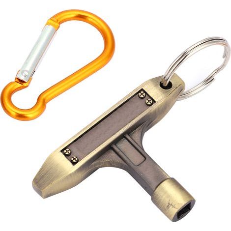 Tragbarer Stimmschlüssel für bronzene Trommelfelle mit Ring und Schlaufe (1/5)