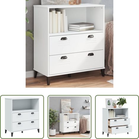 vidaXL Bücherregal -  Bücherschrank VIKEN Weiß 80x40x90 cm Holzwerkstoff (1/5)