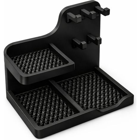 Boîte de rangement noire pour clés, portefeuille, montre, dans l'entrée
