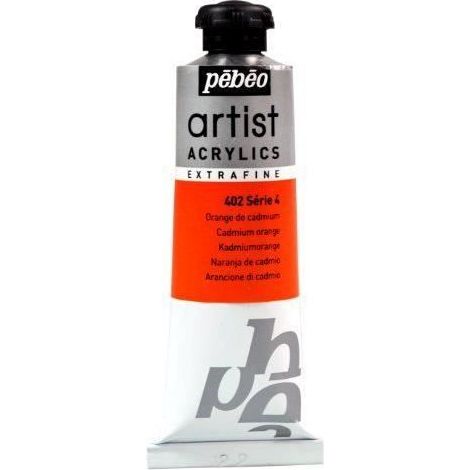 Peinture Acrylique - Pébéo - 909402 - Orange de Cadmium - 37 ml - Extra Fine