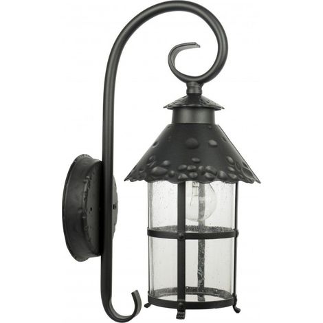 Applique esterna retro E27 nera IP23 SU-MA Toledo K3012 (1/5)