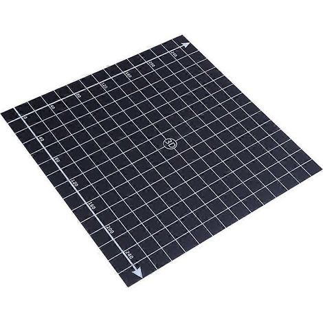 Autocollant de surface imprimée avec coordonnées de plateau chauffant pour imprimante 3D - 300 x 300 mm (noir)-Black (1/2)