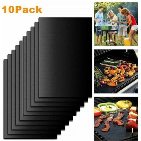 Lot de 10 tapis de cuisson en téflon résistants à des températures allant jusqu'à 500 °F.