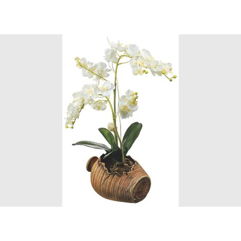 Stickers Orchidées blanches Dans une jarre  - 1 planche 42,5 x 65 cm (1/5)