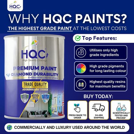 HQC Zinc Phosphate Primer - Fast-Drying Anti-Corrosive Metal Primer with Excellent Adhesion - 10L (1/4)