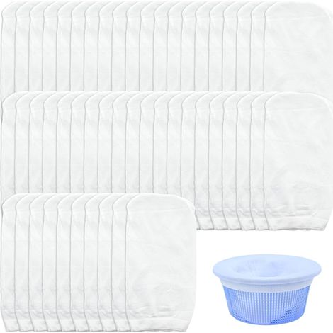 Lot de 30 Chaussettes de Skimmer, Filets de Skimmer résistants pour filtrer Feuilles, Mousse, Insectes, Cheveux, Cailloux et Autres débris (22 x 13 cm) (1/5)