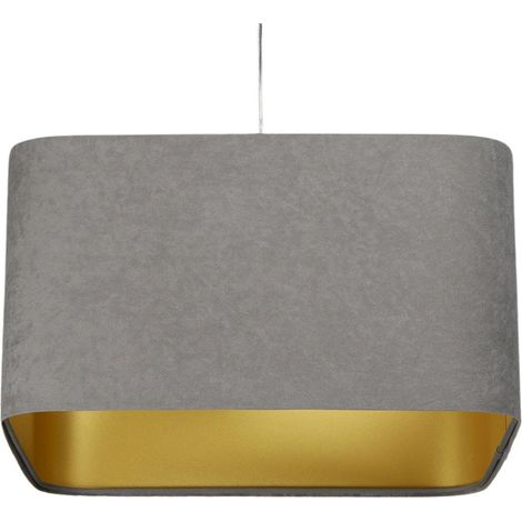 Suspension élégante velours et chic doré - Hauteur 20 cm (1/5)