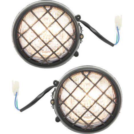 Paire d'assemblage de phares avant LED pour ATV, 12V, avec ampoules, grilles de lampe de remplacement pour Warrior 1996 2001