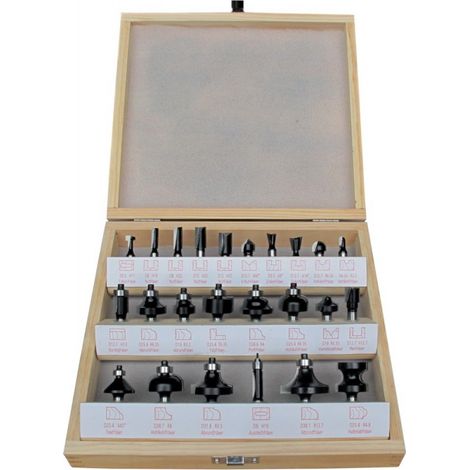 Insieme Taglierina 24 Parti S8 Scatola Fortis Legno