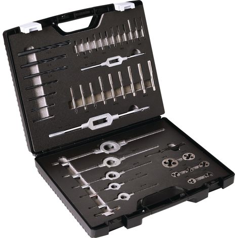 Juego de machos M3-M12 44pzs.HSS Estuche plástico TECWERK (1/2)