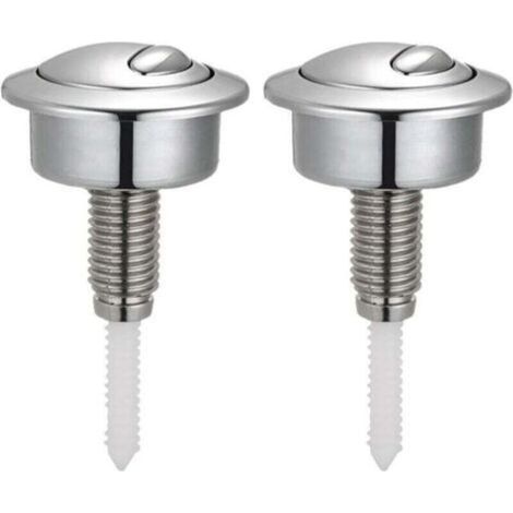 Lot de 2 boutons poussoirs à double chasse d'eau pour réservoir de toilettes Siamp pour Optima 49 Bouton poussoir à double chasse d'eau pour Twyford Vitra