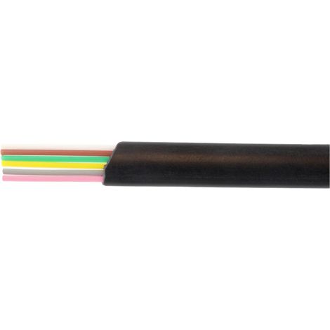 econ connect MPFK6SW Flachbandkabel   Schwarz 100 m