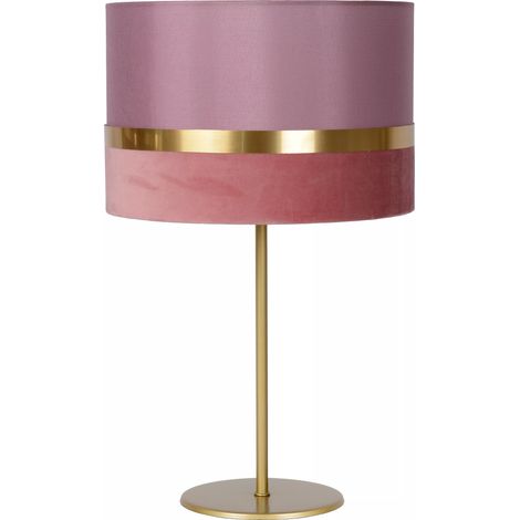 Lampada da tavolo in lino rosa E27 Extravaganza Lucide (1/5)