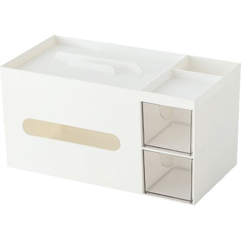 Organisateur De Bureau - Support Pour Boîte De Mouchoirs - Design Polyvalent Pour Stylos Et Accessoires - ABS - 1 Pièce (1/5)