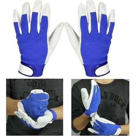 Gants De Soudage, Gant en Cuir Résistant À La Chaleur pour Soudeur Tig/Griller/Barbecue/Four/Cheminée/Poêle À Bois, Gants de Jardinage de Protection du Travail (1 Paires) - (1/4)
