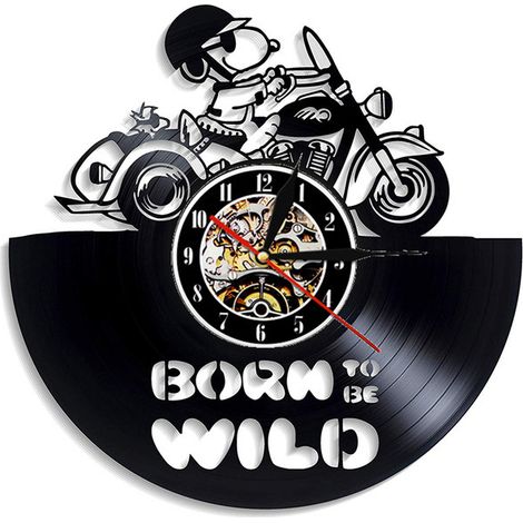 Horloge Murale Rétro en Vinyle Snoopy, Décor Vintage pour Salon, Cadran Rond avec Aiguilles, 30cm, Décoration Intérieure Originale (1/4)
