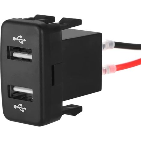 Chargeur de voiture avec double port USB 12 V pour Toyota - Adaptateur de prise (1/5)