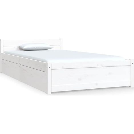 Maison Exclusive - Giroletto Bianco con Cassetti 90x190 cm Single