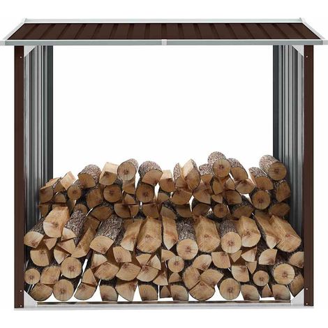 Abri de jardin Cabane de jardin - de bois Acier galvanisé 172x91x154 cm Marron BV571825 - BonneVie (1/5)