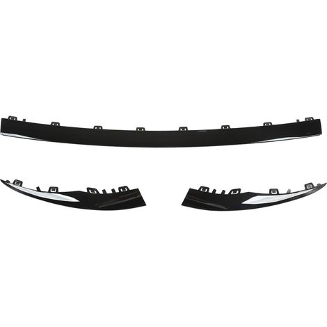 3x Garniture Inférieure de Bouclier Avant Noir Brillant pour Mercedes Classe C W205 AMG Line Restylé 2019-2021