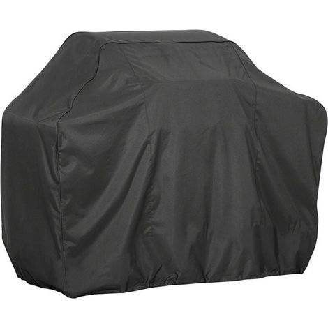 Housse de gril en tissu Oxford 210D, noir enduit d'argent, imperméable, durable, indéchirable et anti-poussière, adaptée au barbecue, au gril à gaz, au gril électrique au charbon de bois, 14561117 cm (1/5)