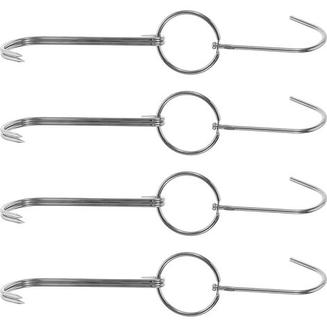 Tragbar und Sicher 4 Stück mit Doppeltem Haken Edelstahl und