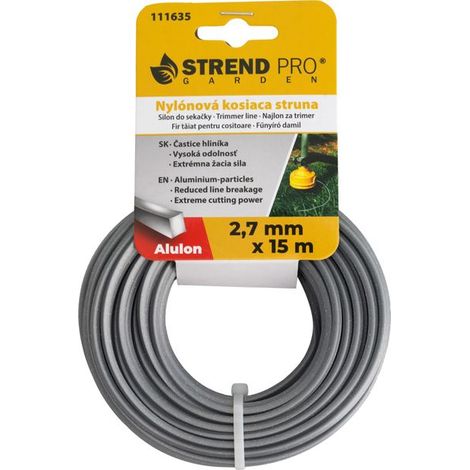 Trimmerfaden Alulon ADQ 2,7 mm, L-15 m, eckig - Set mit 10 Stück