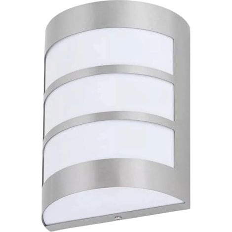 Applique da Parete IP44 E27, Lampada Esterna in acciaio inossidabile, Illuminazione per Ingresso, Vialetti, Patii, Argentata