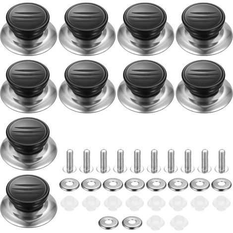 Repuestos universales para asas de tapas de ollas (juego de 10 piezas) [Juego de cuentas para una olla] (1/5)