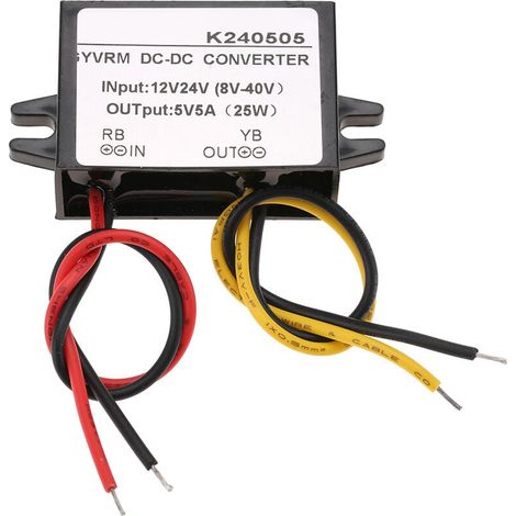 12V/24V à 5V 5A DC-DC Buck Converter Module d'alimentation abaisseur