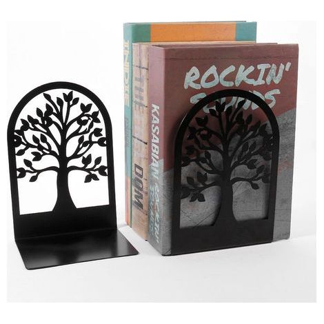 Serre-Livres - Support Livre Metal Noir - Pour Etagere Bureau Cuisine - Lot De 2 (1/5)