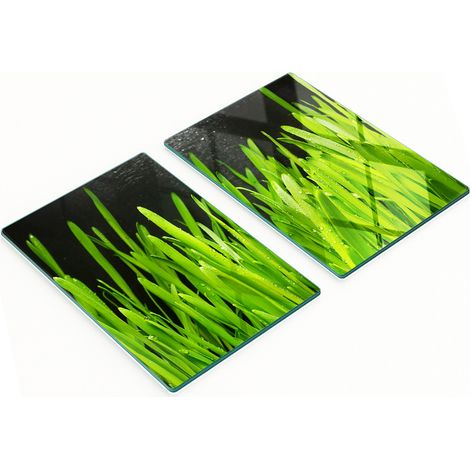 Pannelli decorativi multifunzionali in vetro con stampa a erba 2x40x52 cm (1/5)