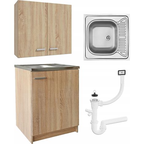 STAMAR Hängeschrank Küche - 60 cm - Sonoma Eiche - Modernes Design - Platzsparend und Elegant