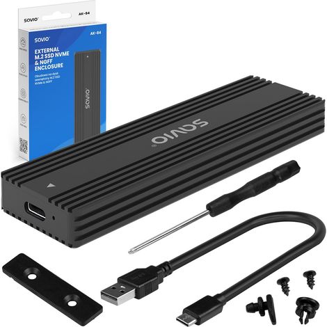 Boîtier de stockage Savio AK-84 pour SSD M.2 noir (1/5)