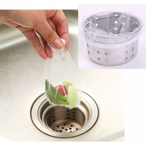 Sacs filtrants pour évier Sopliner (100 pièces) - Accessoires pour évier de cuisine ou salle de bain (1/5)